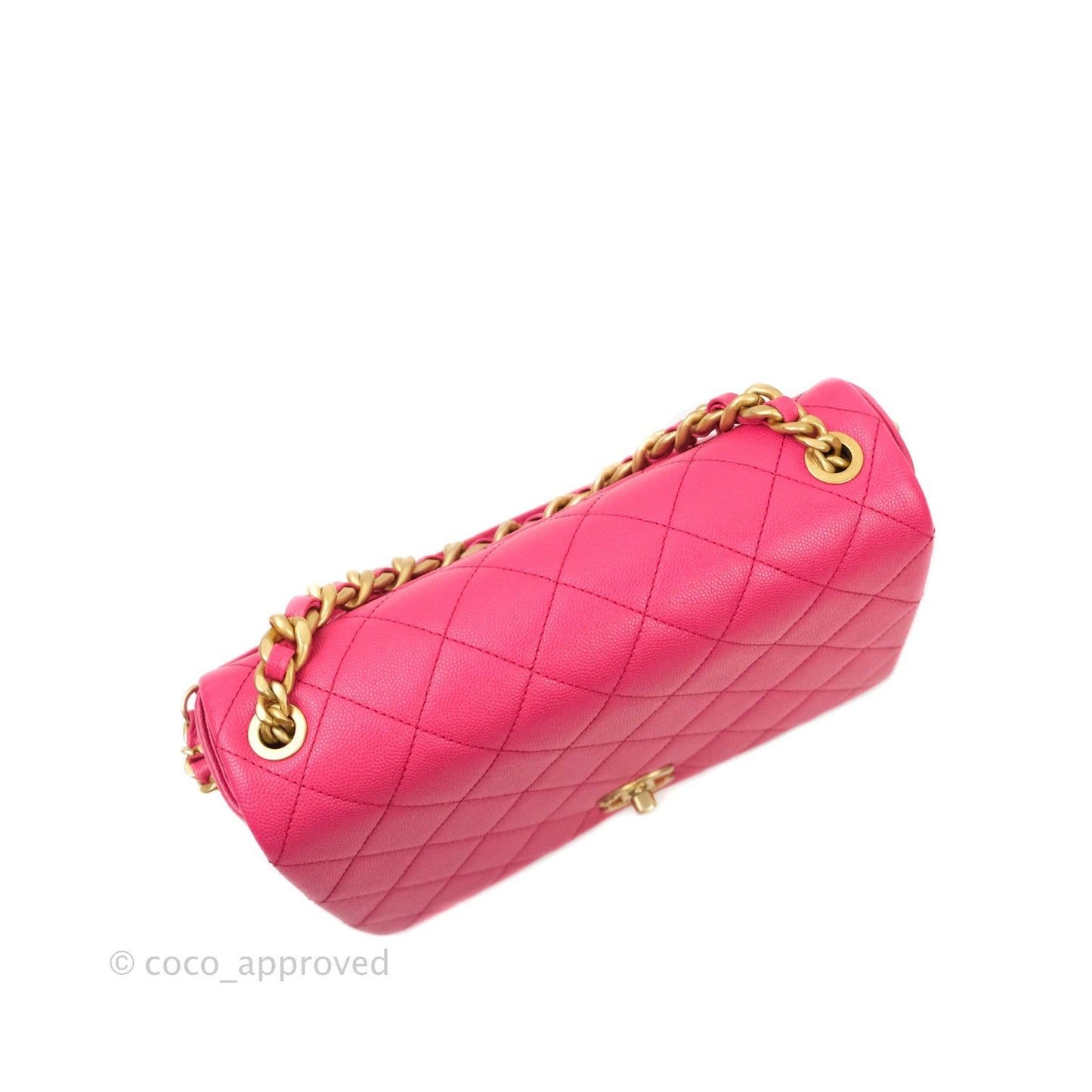 Chanel Quilted Medium Fashion Therapy Flap Bag Pink Caviar Aged Gold Hardware