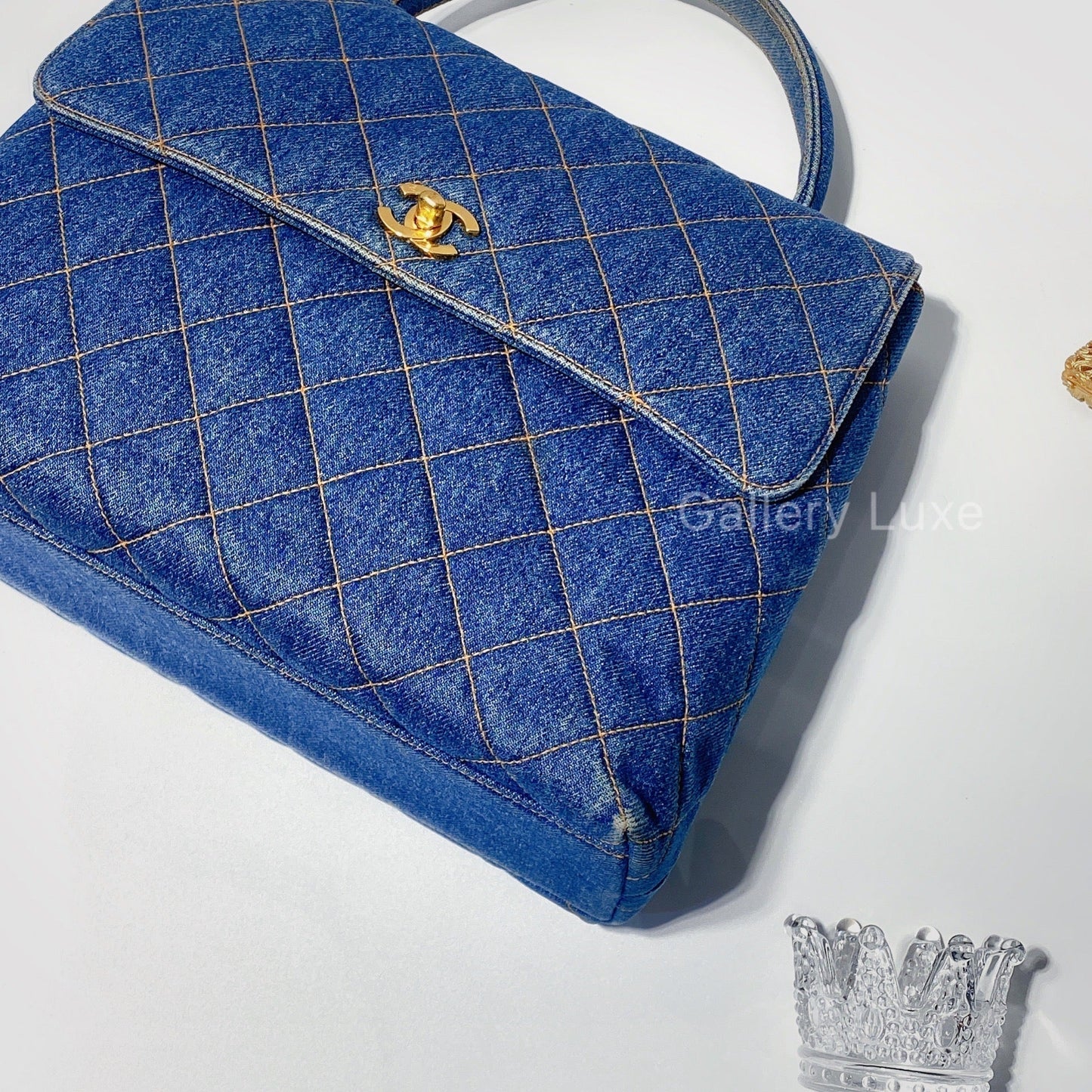 No.2208-Chanel Vintage Denim Kelly Handle Bag