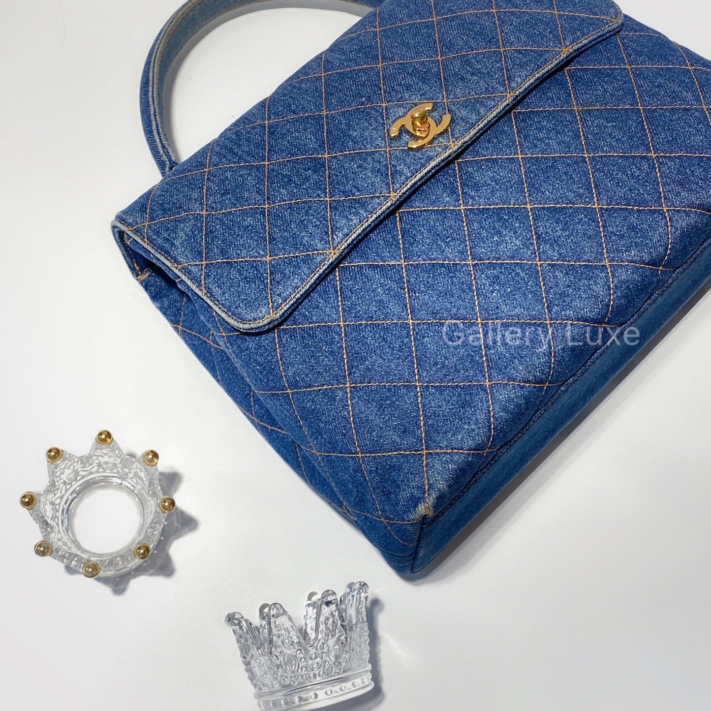 No.2208-Chanel Vintage Denim Kelly Handle Bag
