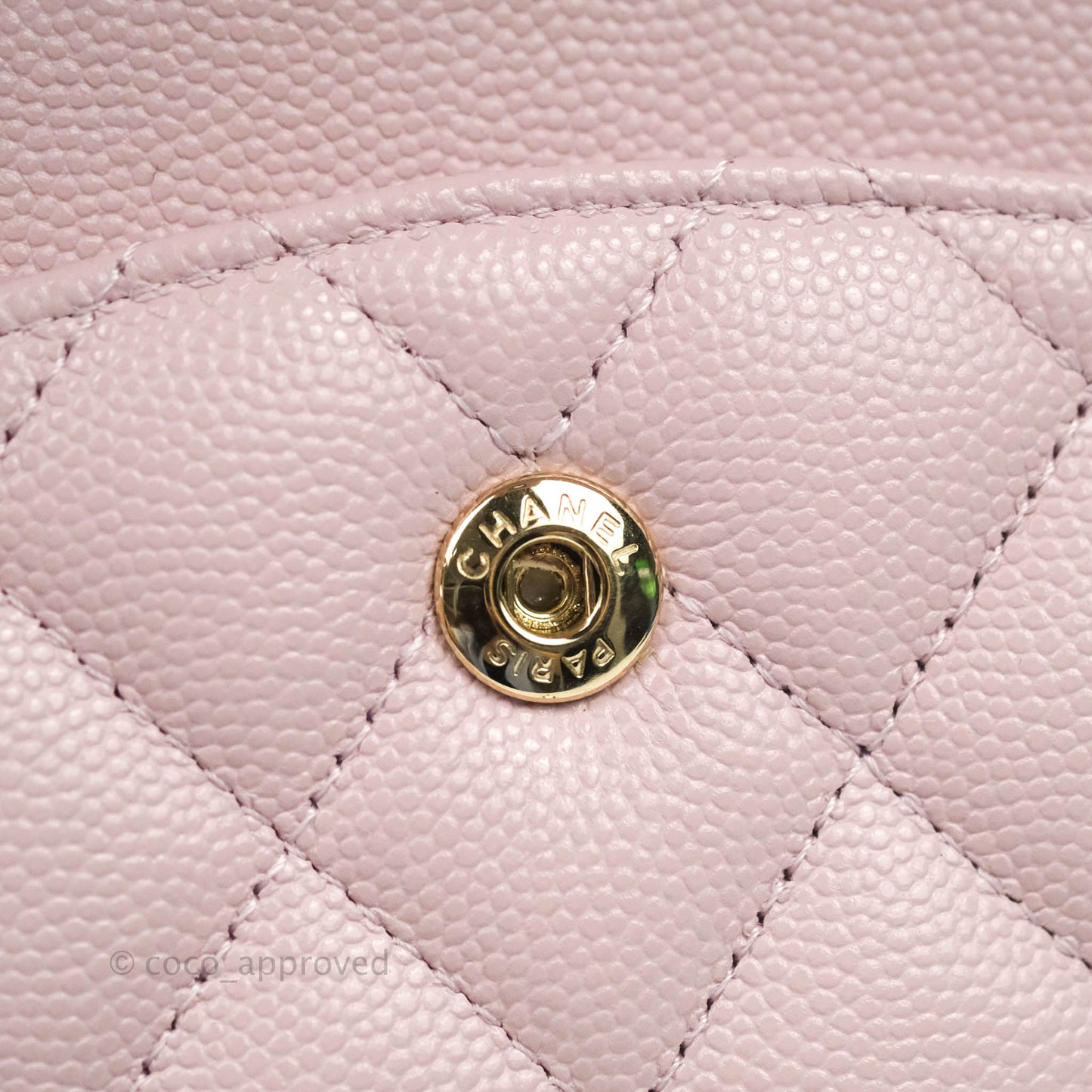 Chanel M/L Medium Double Flap Bag Lilac Rose Clair Caviar Gold Hardware 21S