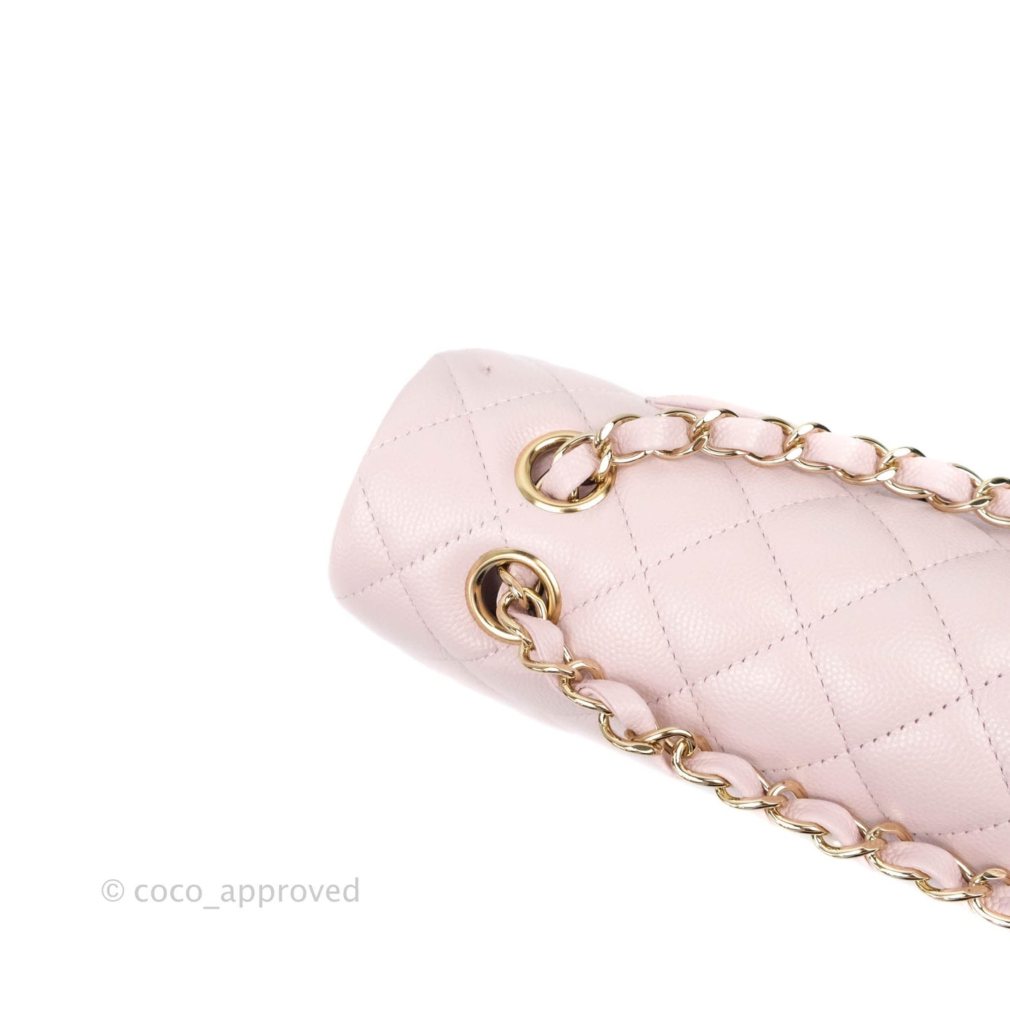 Chanel M/L Medium Double Flap Bag Lilac Rose Clair Caviar Gold Hardware 21S