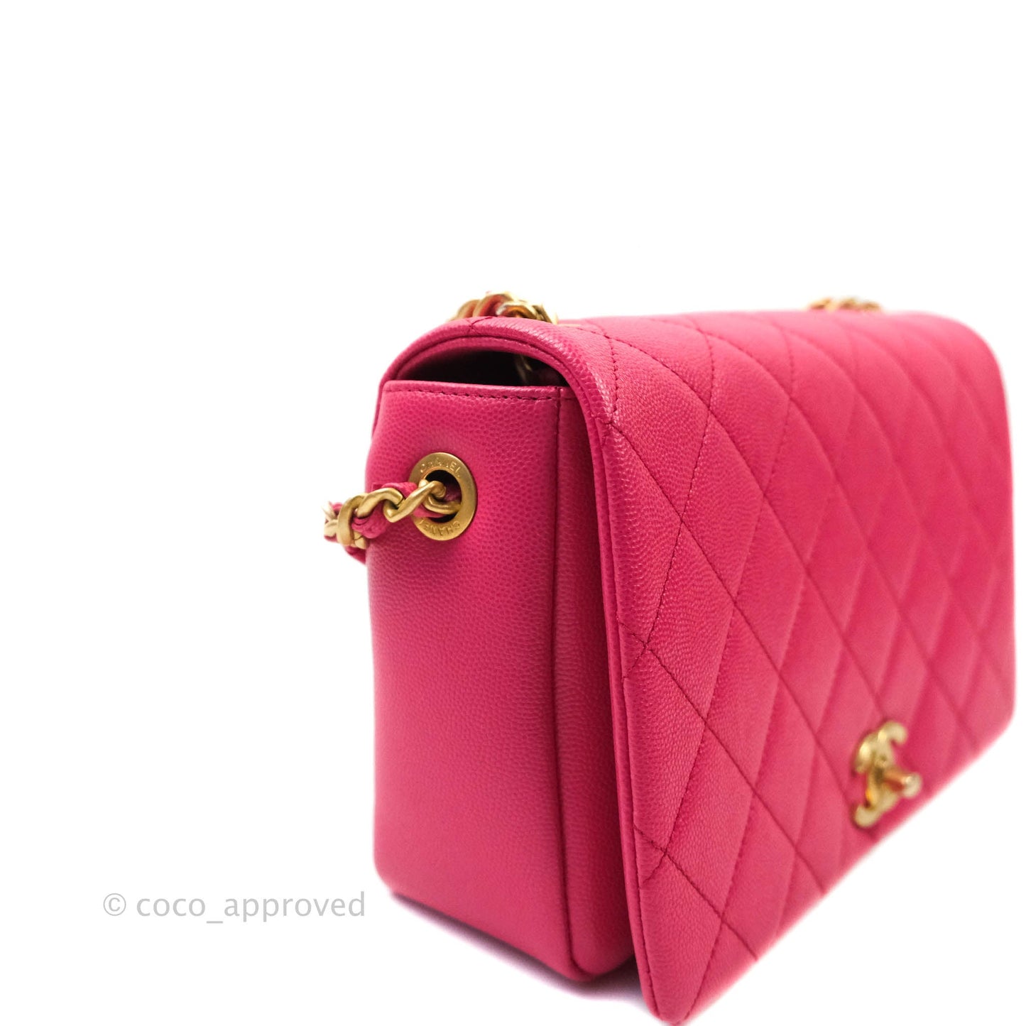 Chanel Quilted Medium Fashion Therapy Flap Bag Pink Caviar Aged Gold Hardware