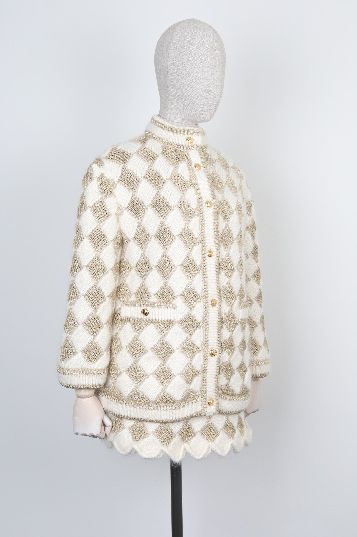 Luxury Gucci Trending 2025 Two Piece Wool White & Gold