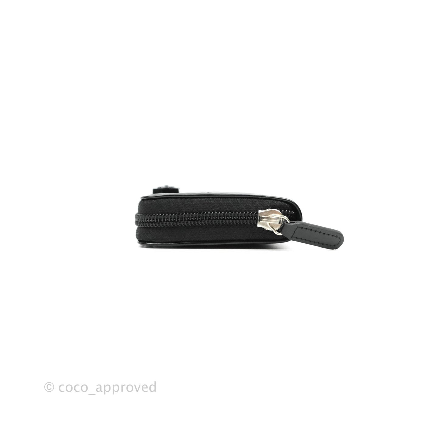 Chanel Boy Quilted Medium Zip Wallet Black Patent