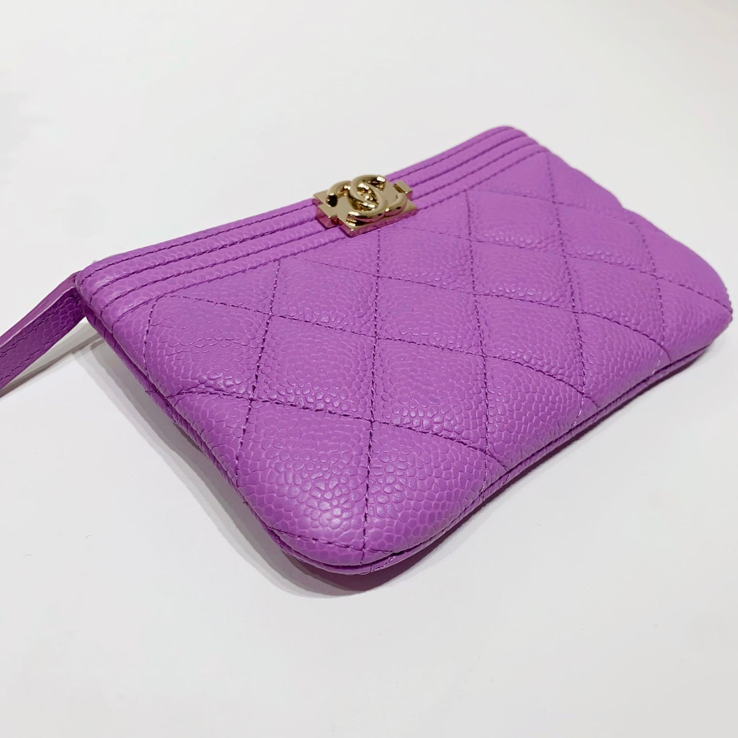 No.4219-Chanel Caviar Boy Mini O Case Pouch