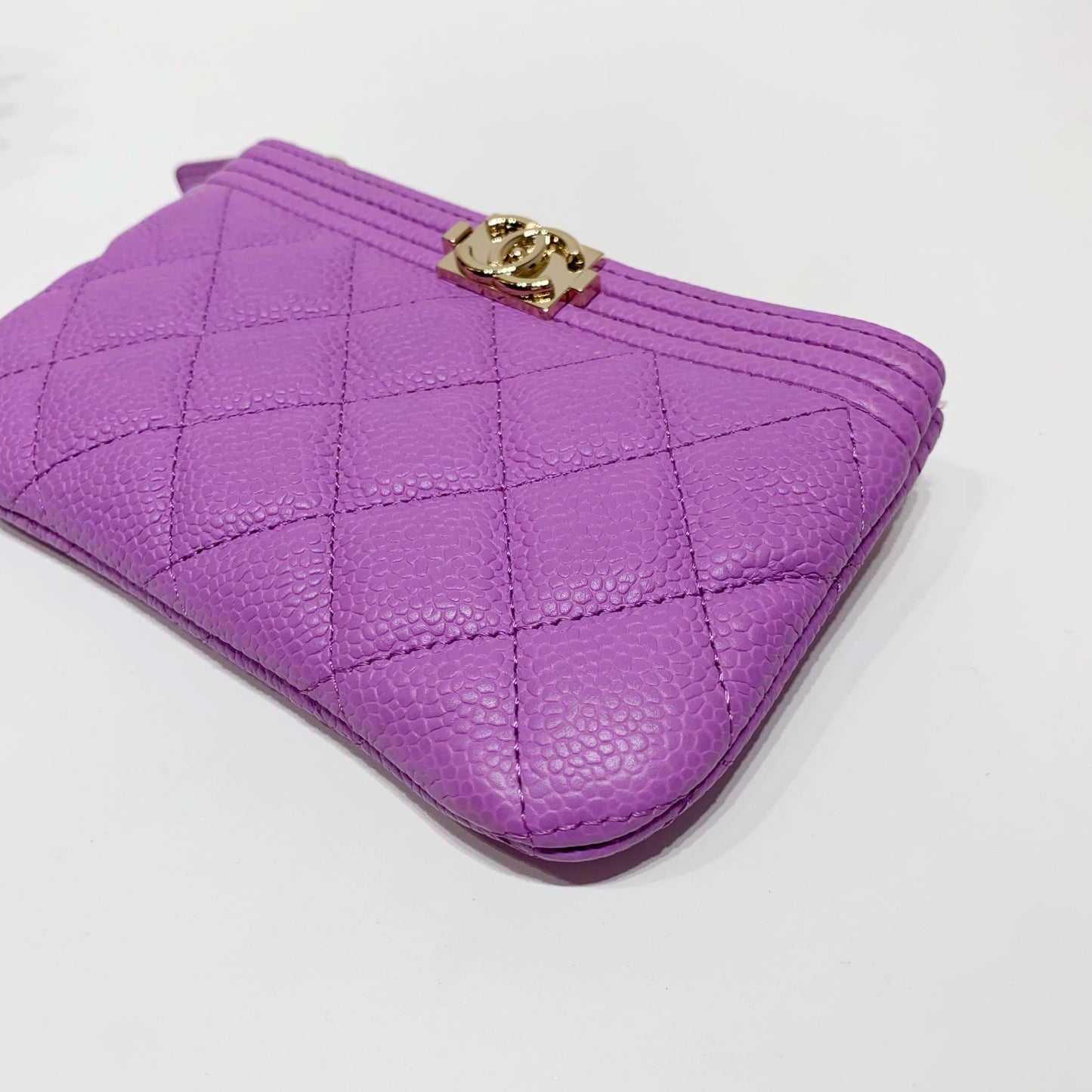No.4219-Chanel Caviar Boy Mini O Case Pouch