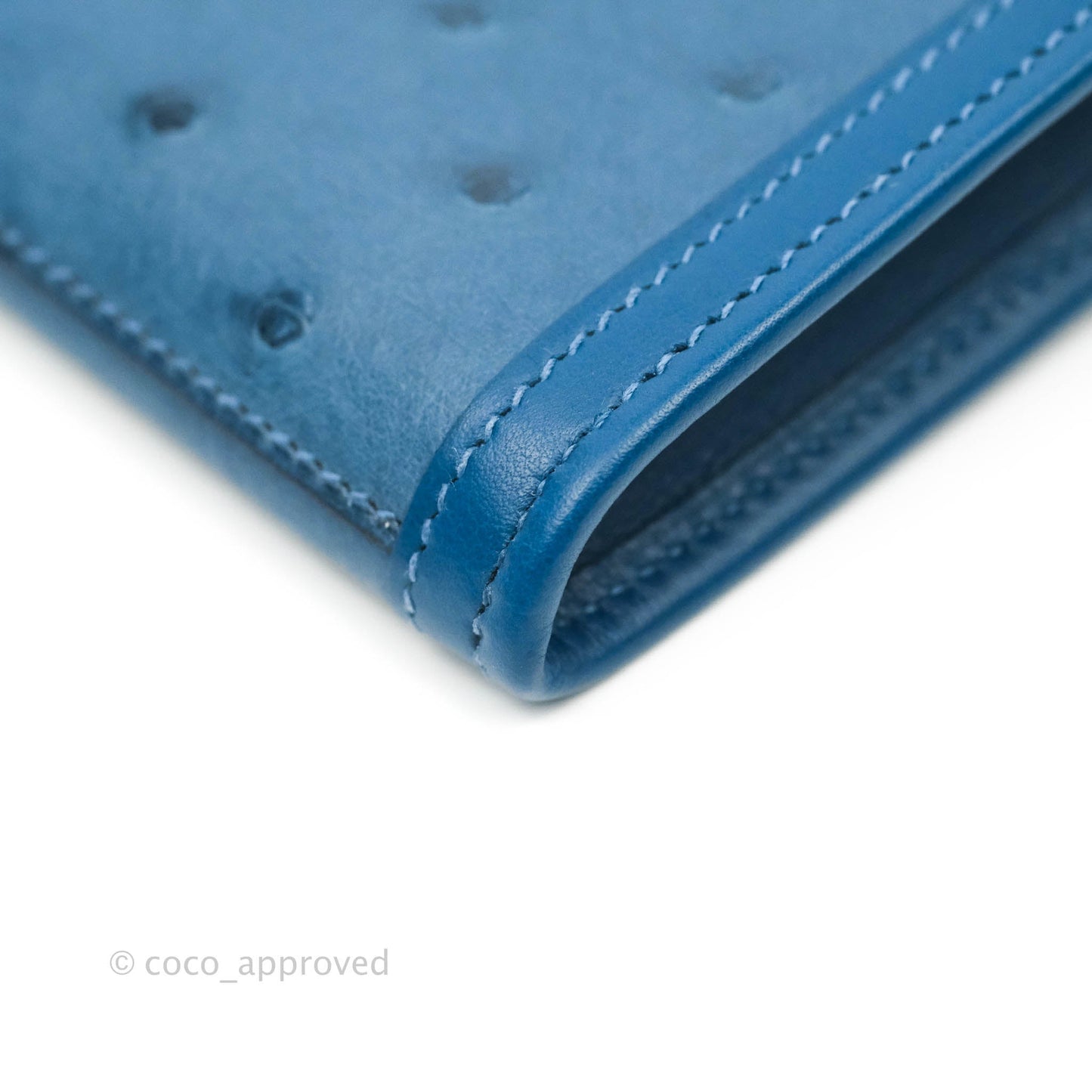 Hermès Jige Elan 29 Clutch Blue Ostrich Leather