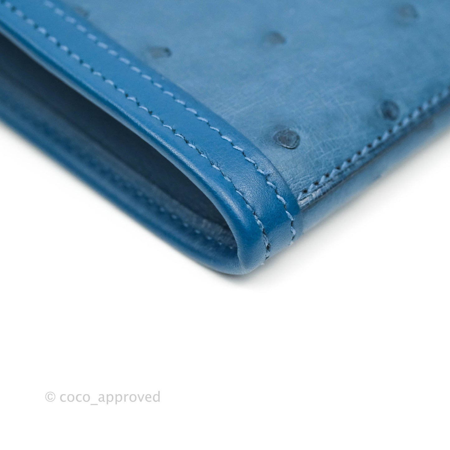 Hermès Jige Elan 29 Clutch Blue Ostrich Leather