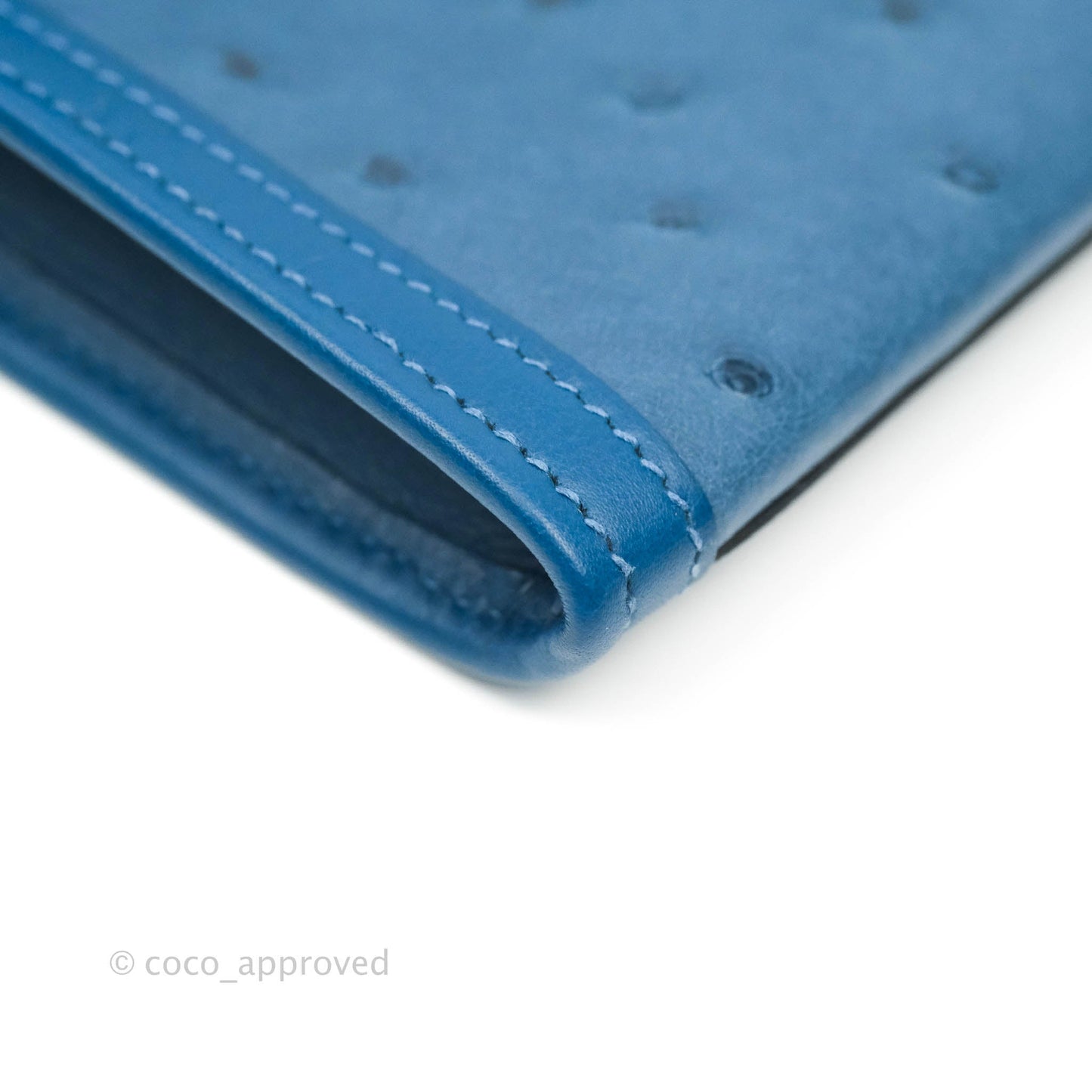 Hermès Jige Elan 29 Clutch Blue Ostrich Leather