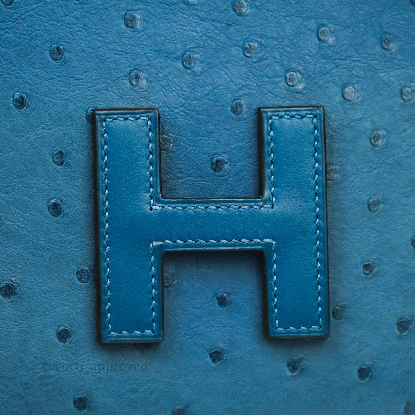 Hermès Jige Elan 29 Clutch Blue Ostrich Leather