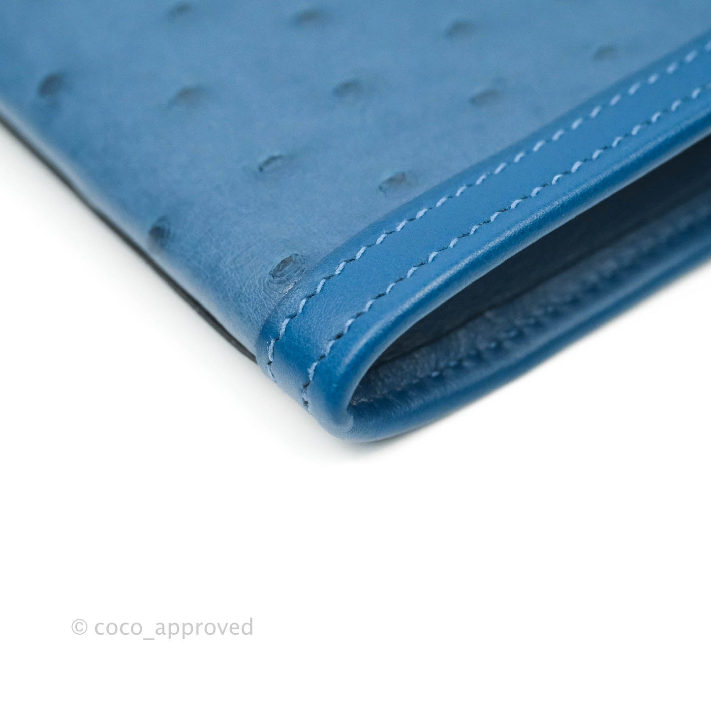Hermès Jige Elan 29 Clutch Blue Ostrich Leather