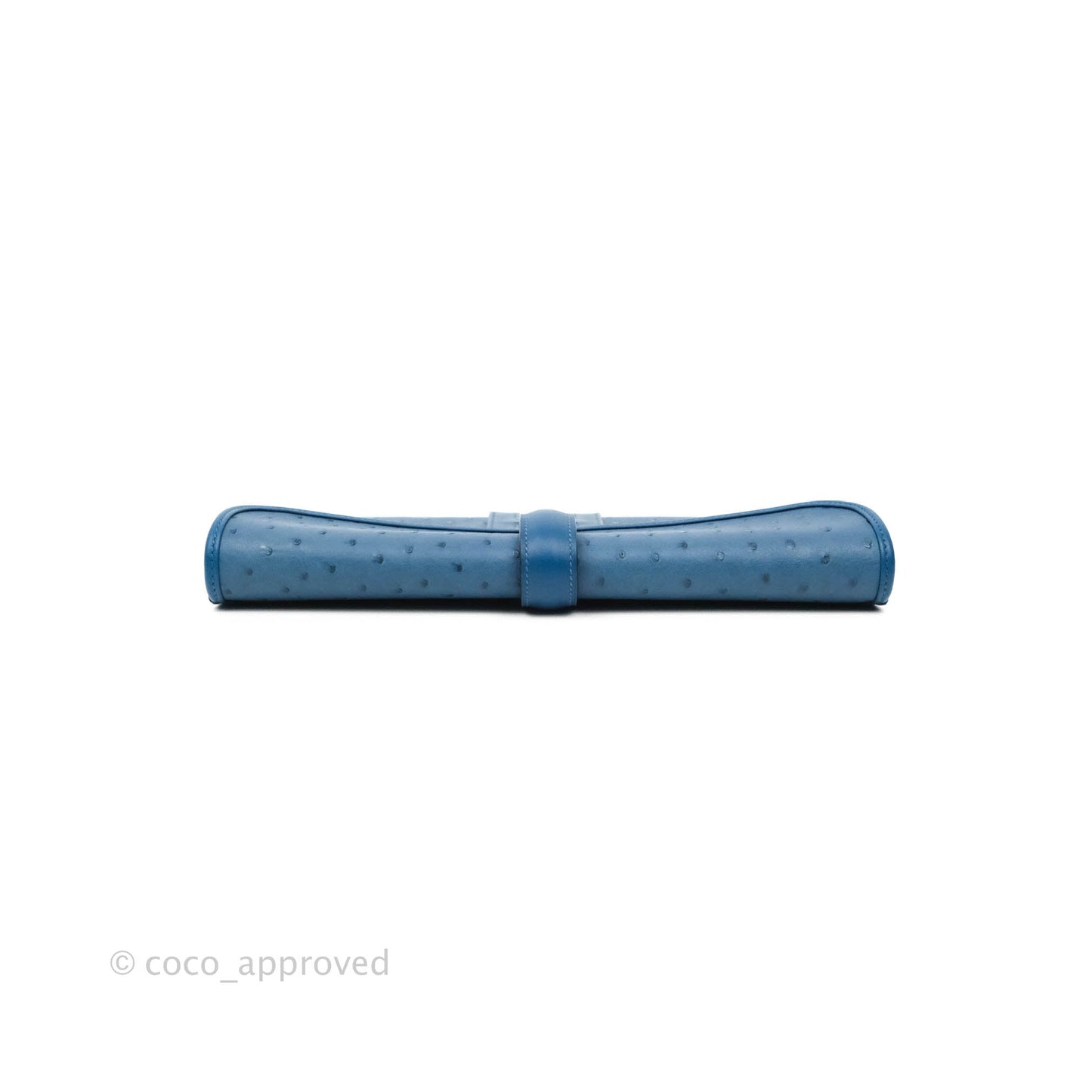 Hermès Jige Elan 29 Clutch Blue Ostrich Leather