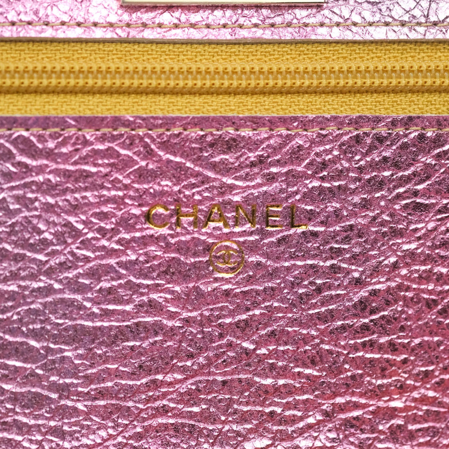 Chanel Quilted Reissue Wallet On Chain WOC Metallic Rainbow Aged Calfskin Gold Hardware
