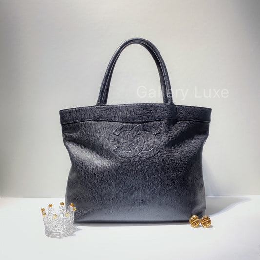 No.2829-Chanel Vintage Caviar Tote Bag