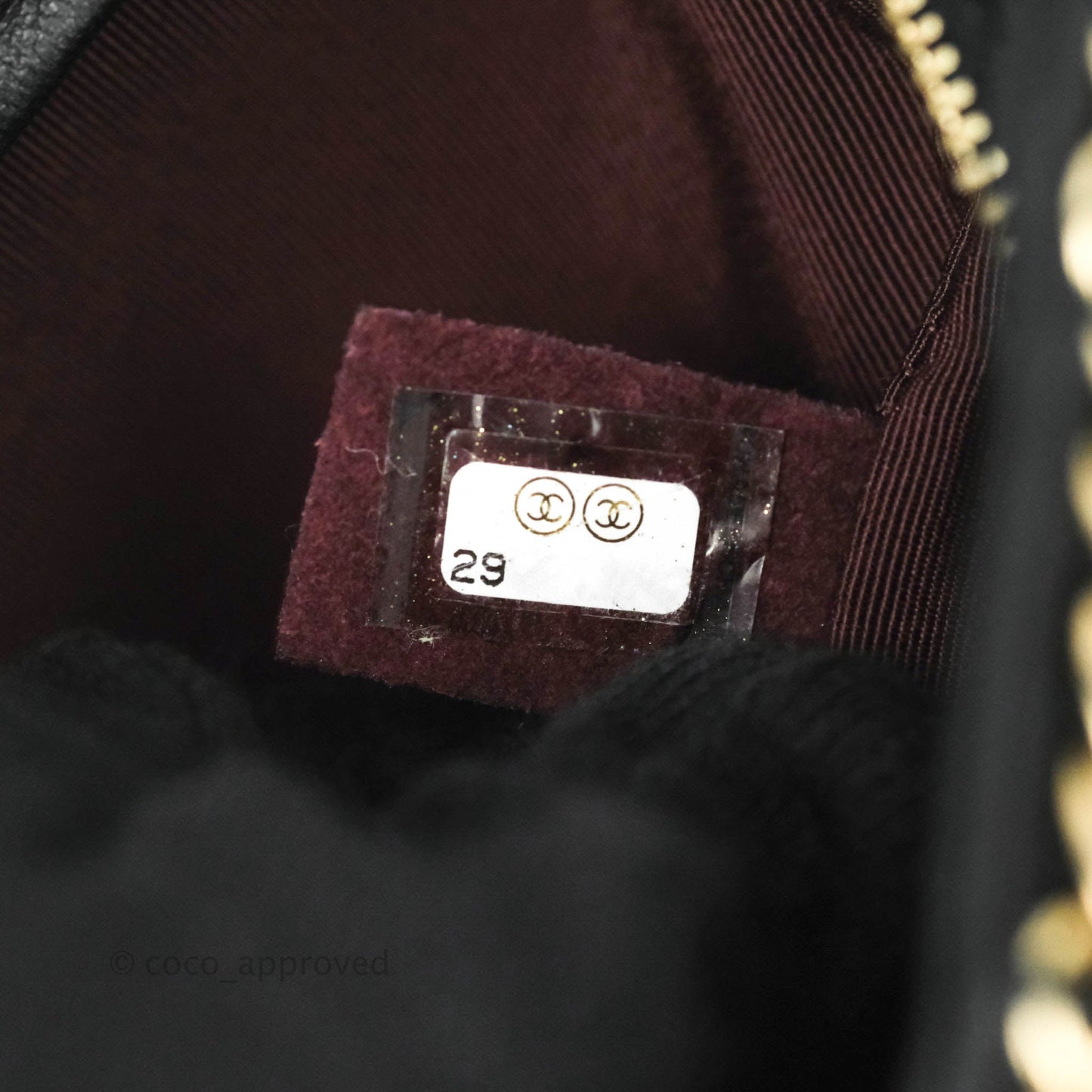 Chanel Leather Clutch with Chain Black Lambskin Light Gold Hardware