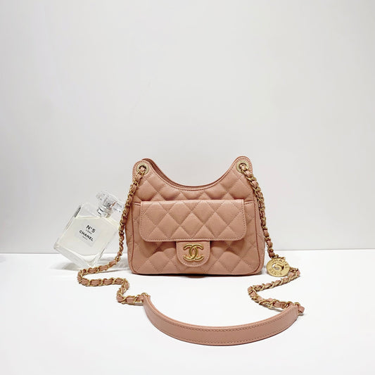 No.4204-Chanel Small Caviar Wavy CC Hobo Bag