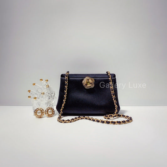 No.2143-Chanel Vintage Satin Shoulder Bag