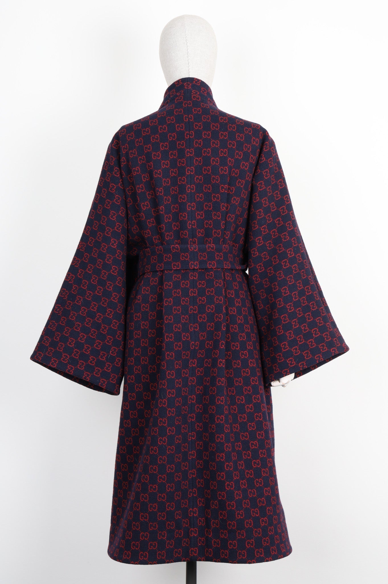 Luxury Gucci Trending 2025 Bathrobe Coat Wool GG Logo Blue  Red