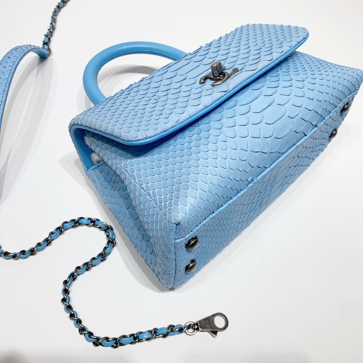 No.4209-Chanel Python Small Coco Handle