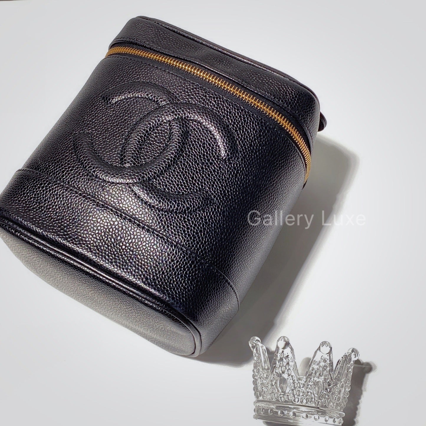 No.2517-Chanel Vintage Caviar Vanity Case
