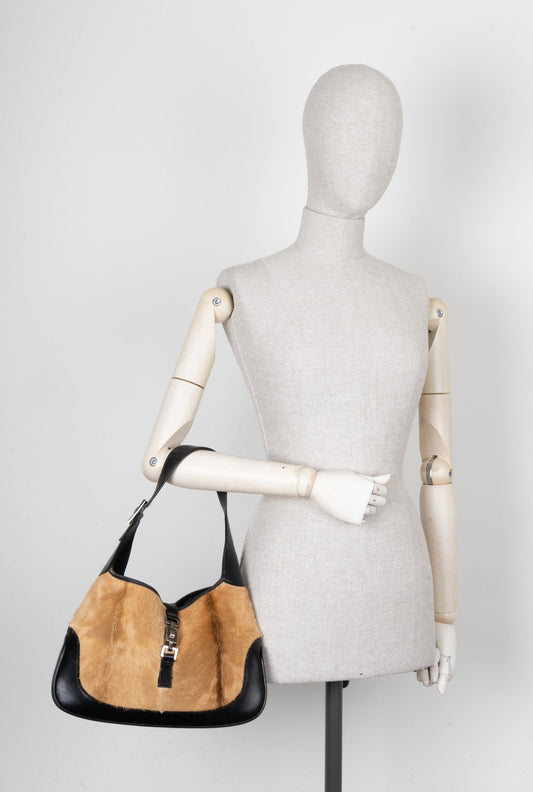 Luxury Gucci Trending 2025 Jackie Bag Pony Hair Black Brown