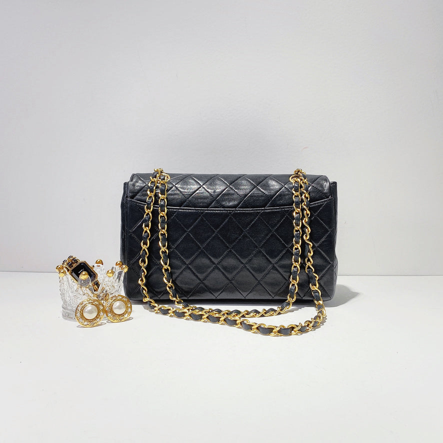 No.3893-Chanel Vintage Lambskin Flap Bag