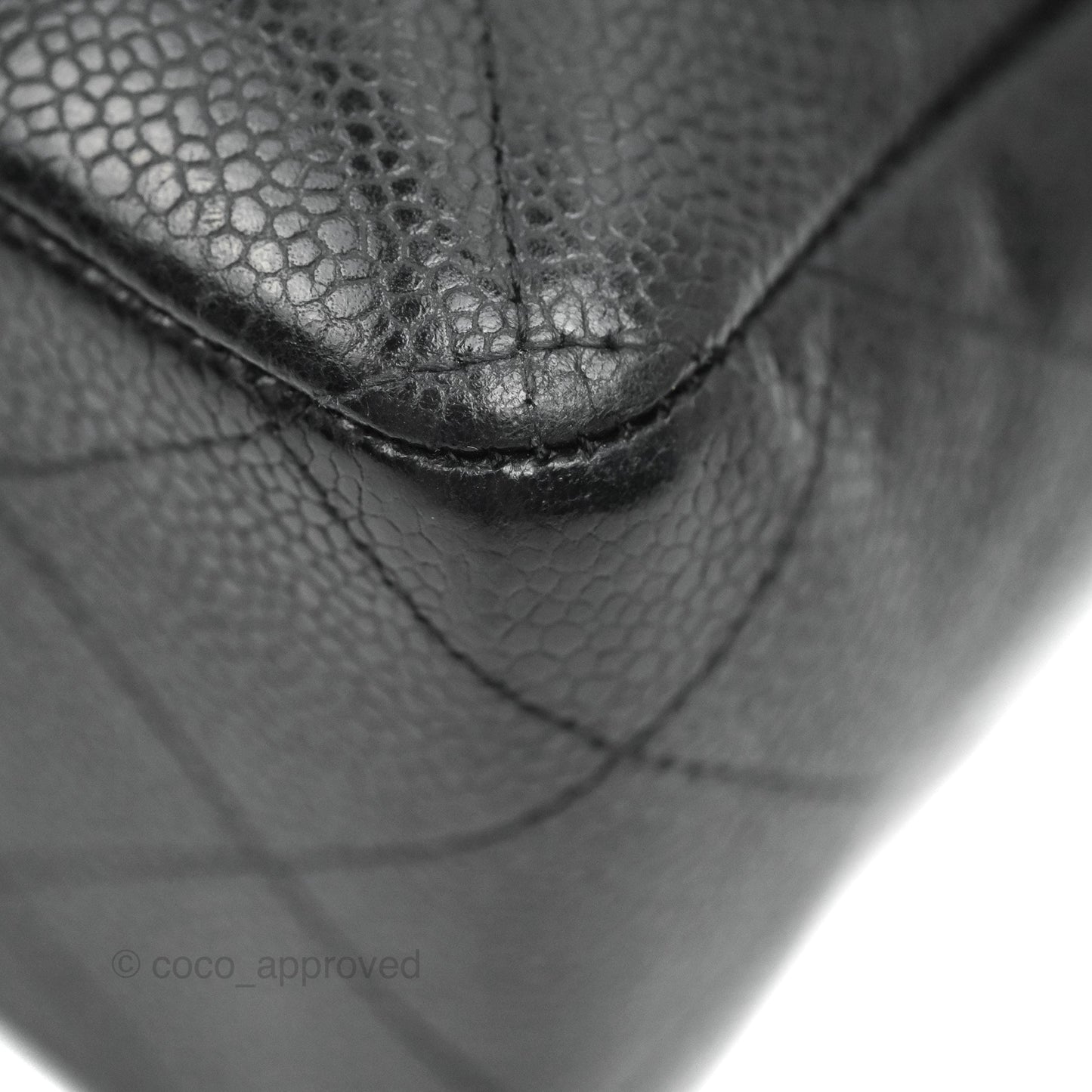 Chanel Jumbo Single Flap Black Caviar Gold Hardware
