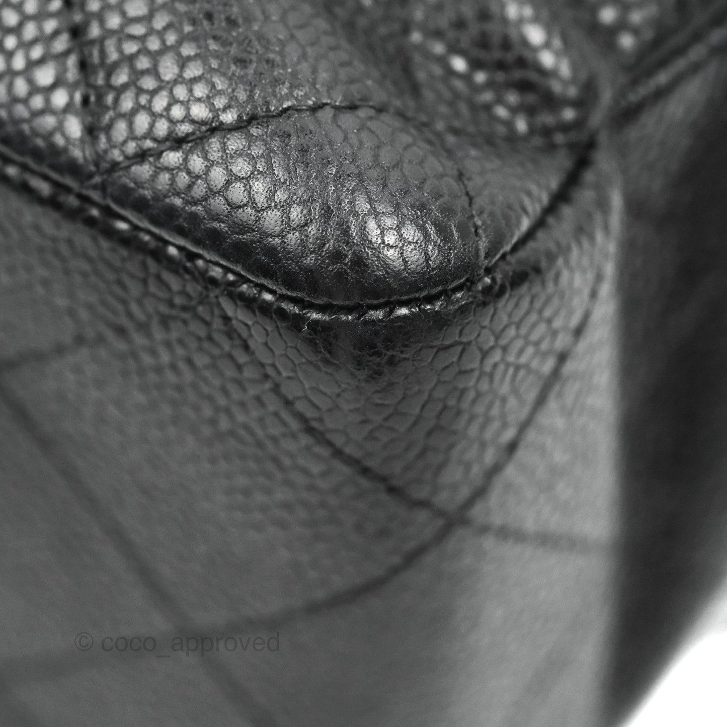 Chanel Jumbo Single Flap Black Caviar Gold Hardware