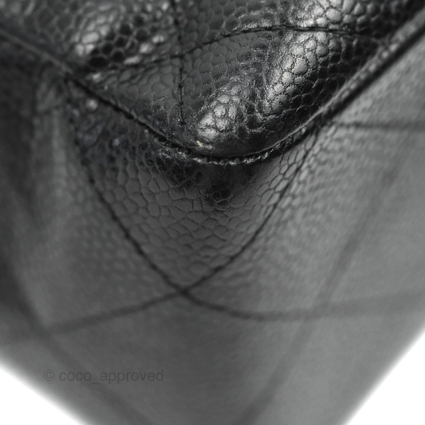 Chanel Jumbo Single Flap Black Caviar Gold Hardware