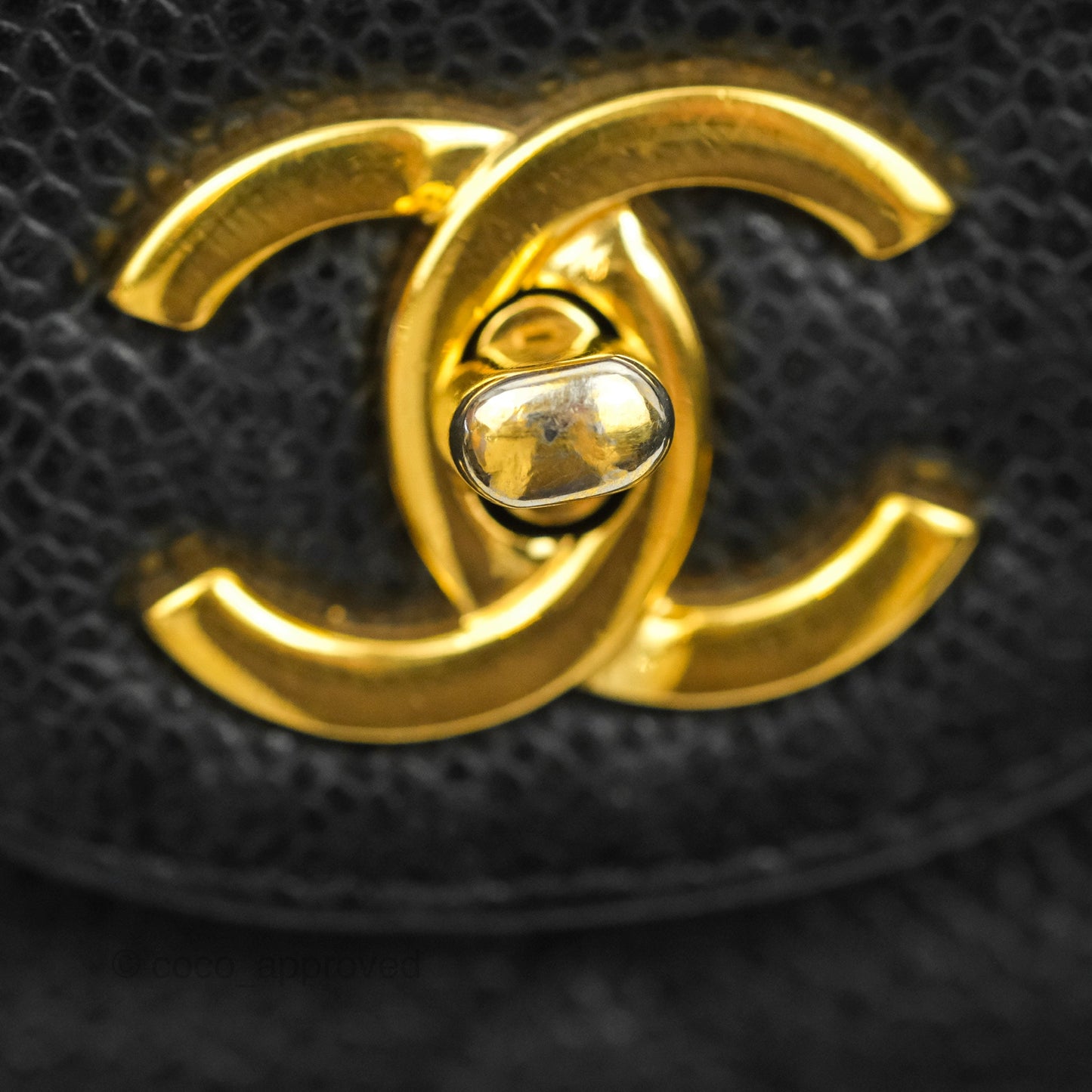 Chanel Jumbo Single Flap Black Caviar Gold Hardware