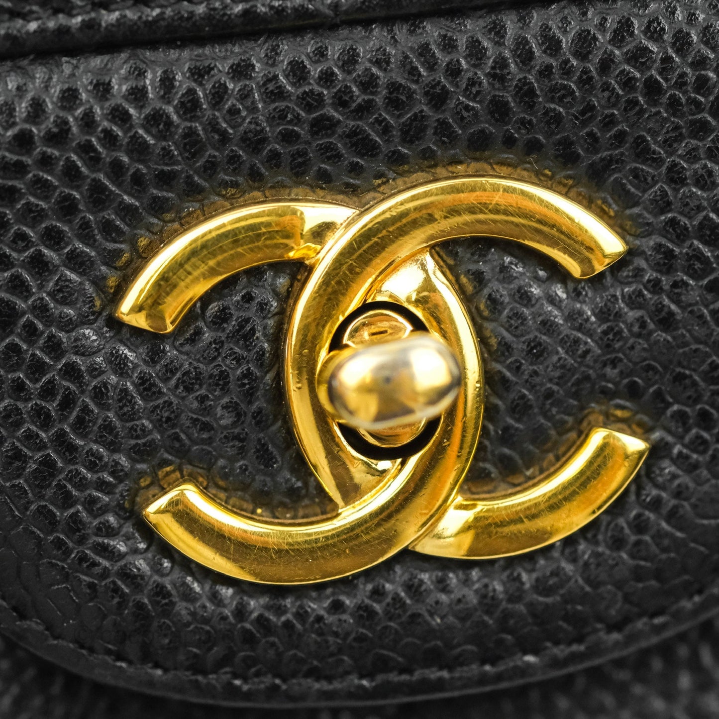 Chanel Jumbo Single Flap Black Caviar Gold Hardware