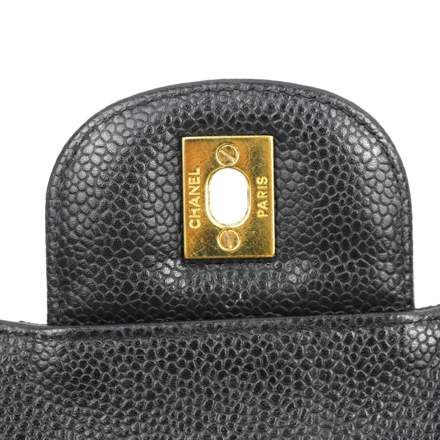 Chanel Jumbo Single Flap Black Caviar Gold Hardware