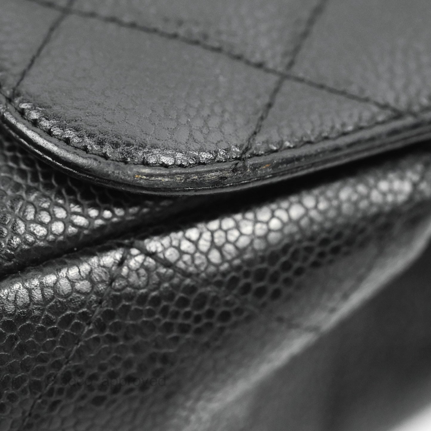 Chanel Jumbo Single Flap Black Caviar Gold Hardware