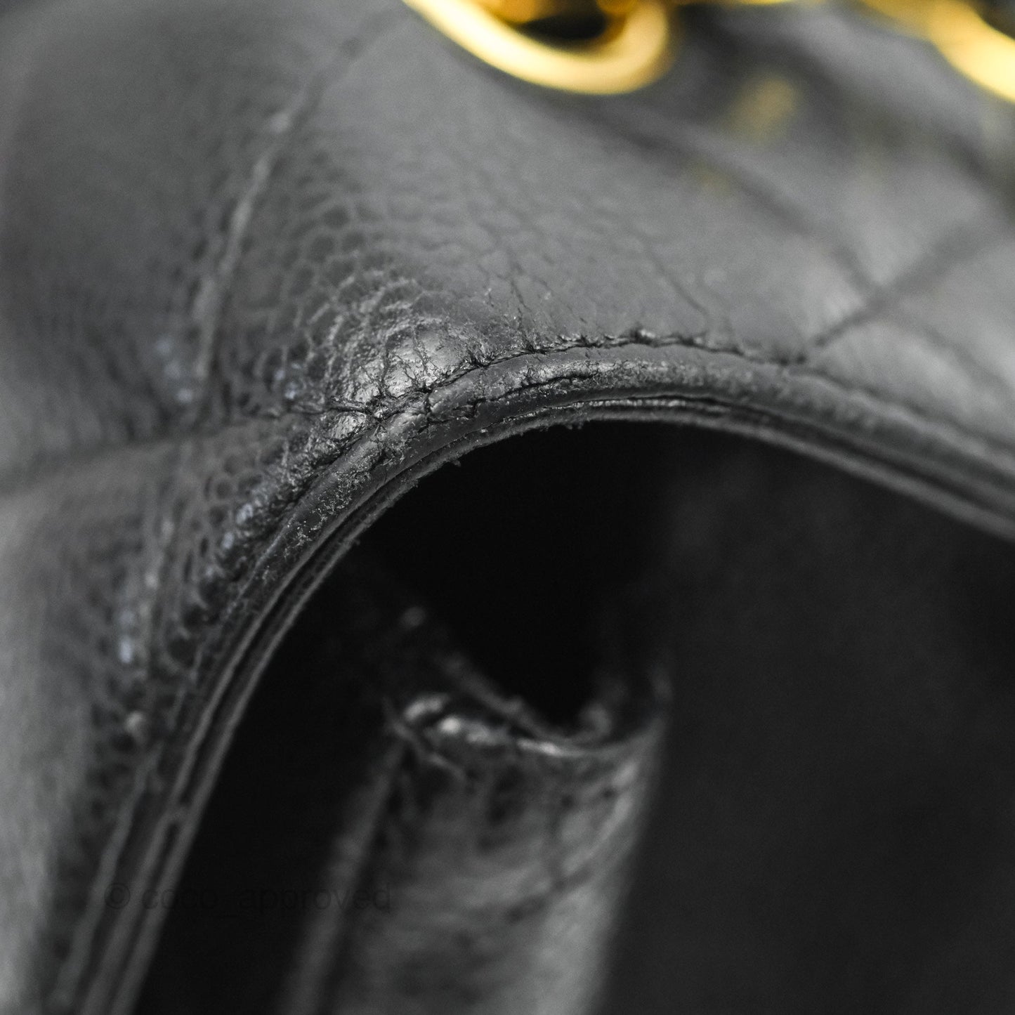 Chanel Jumbo Single Flap Black Caviar Gold Hardware