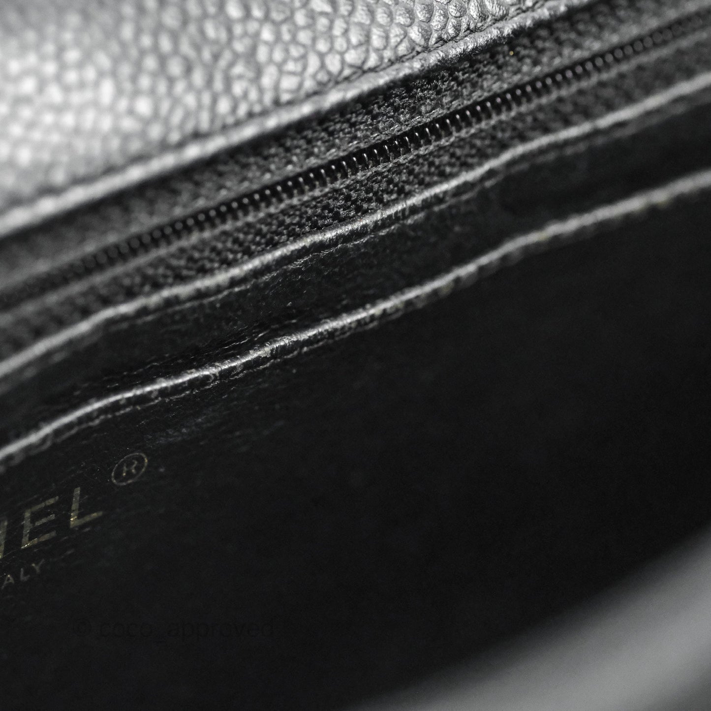 Chanel Jumbo Single Flap Black Caviar Gold Hardware
