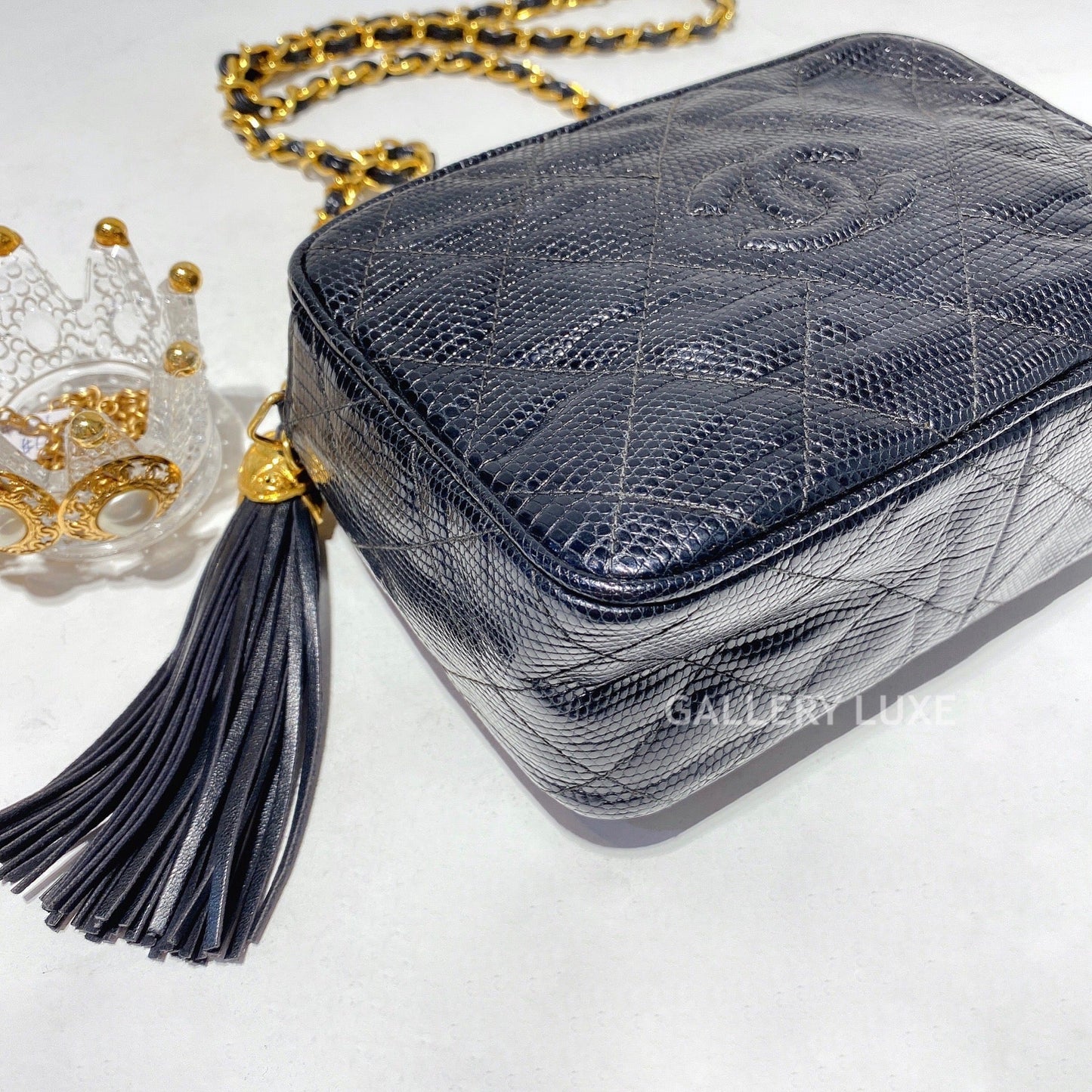No.2076-Chanel Vintage Lizard Camera Bag