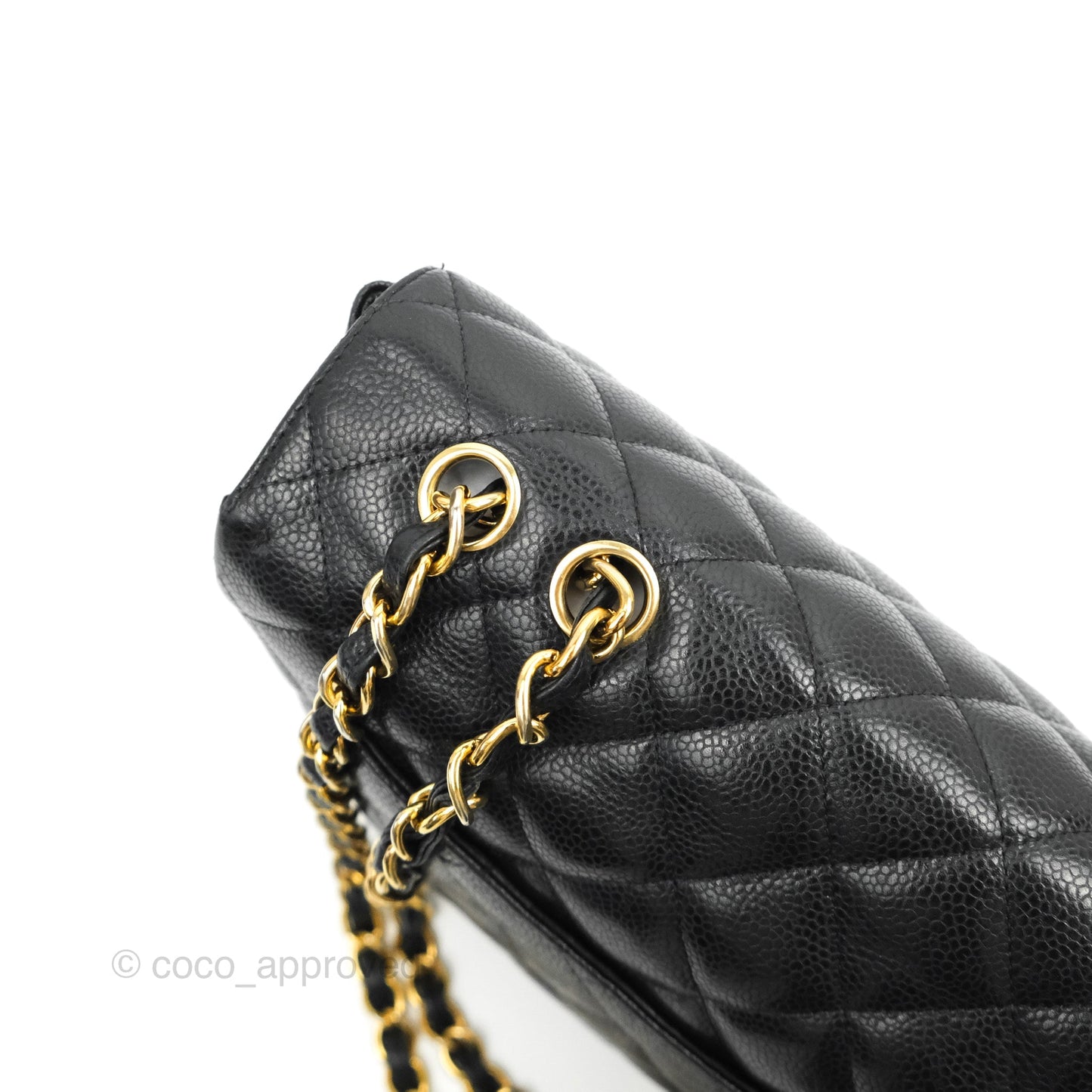 Chanel Jumbo Single Flap Black Caviar Gold Hardware