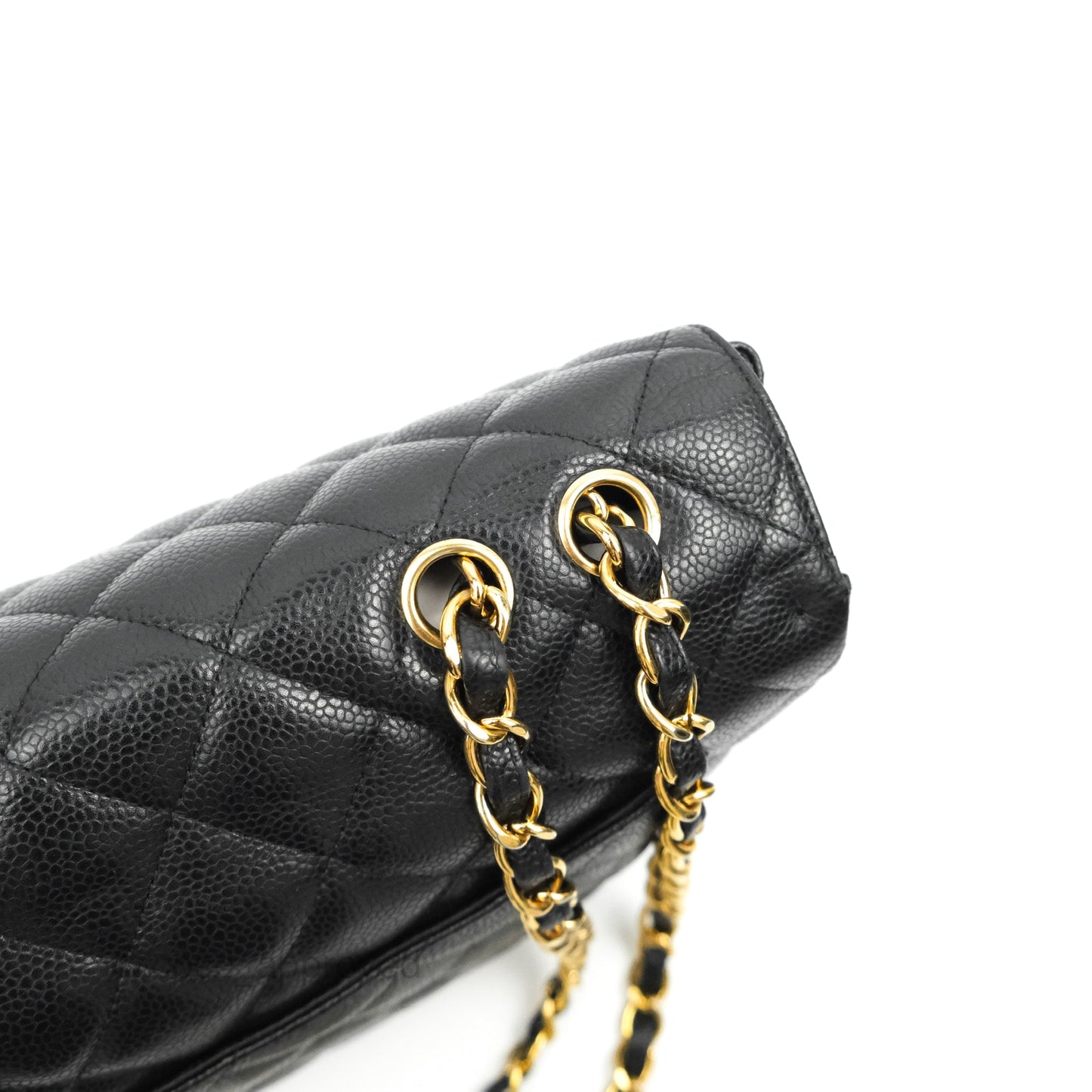 Chanel Jumbo Single Flap Black Caviar Gold Hardware