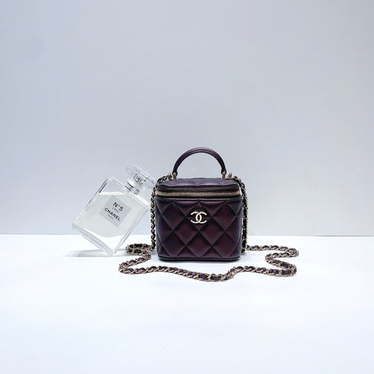 No.3634-Chanel Small Classic Handle Vanity With Chain (Brand New / 全新)