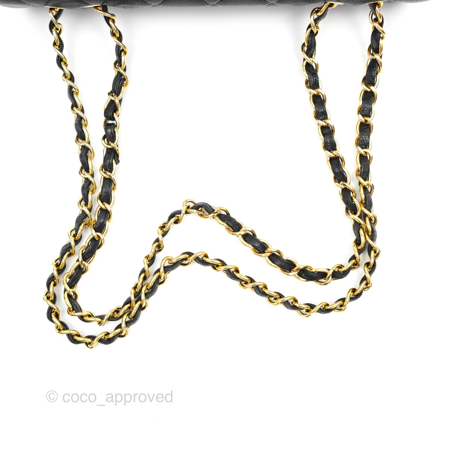 Chanel Jumbo Single Flap Black Caviar Gold Hardware