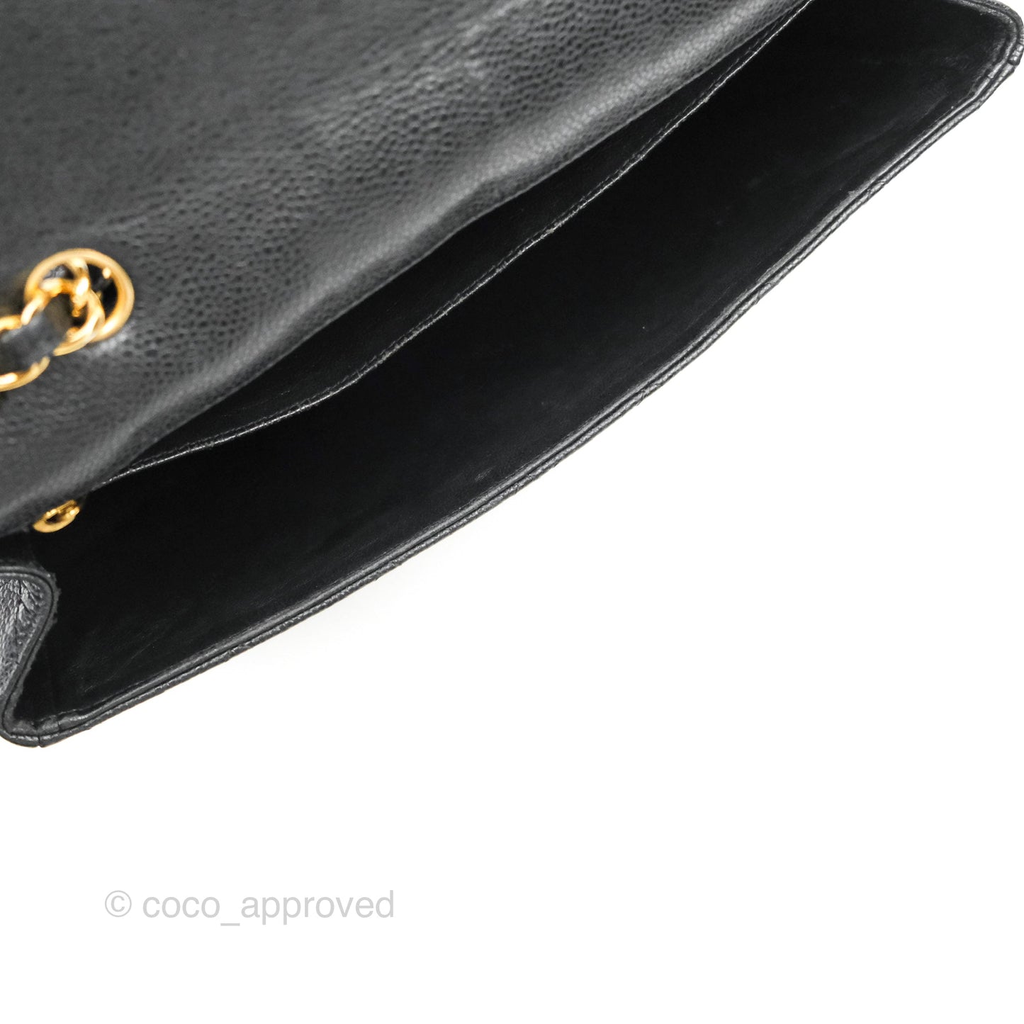 Chanel Jumbo Single Flap Black Caviar Gold Hardware