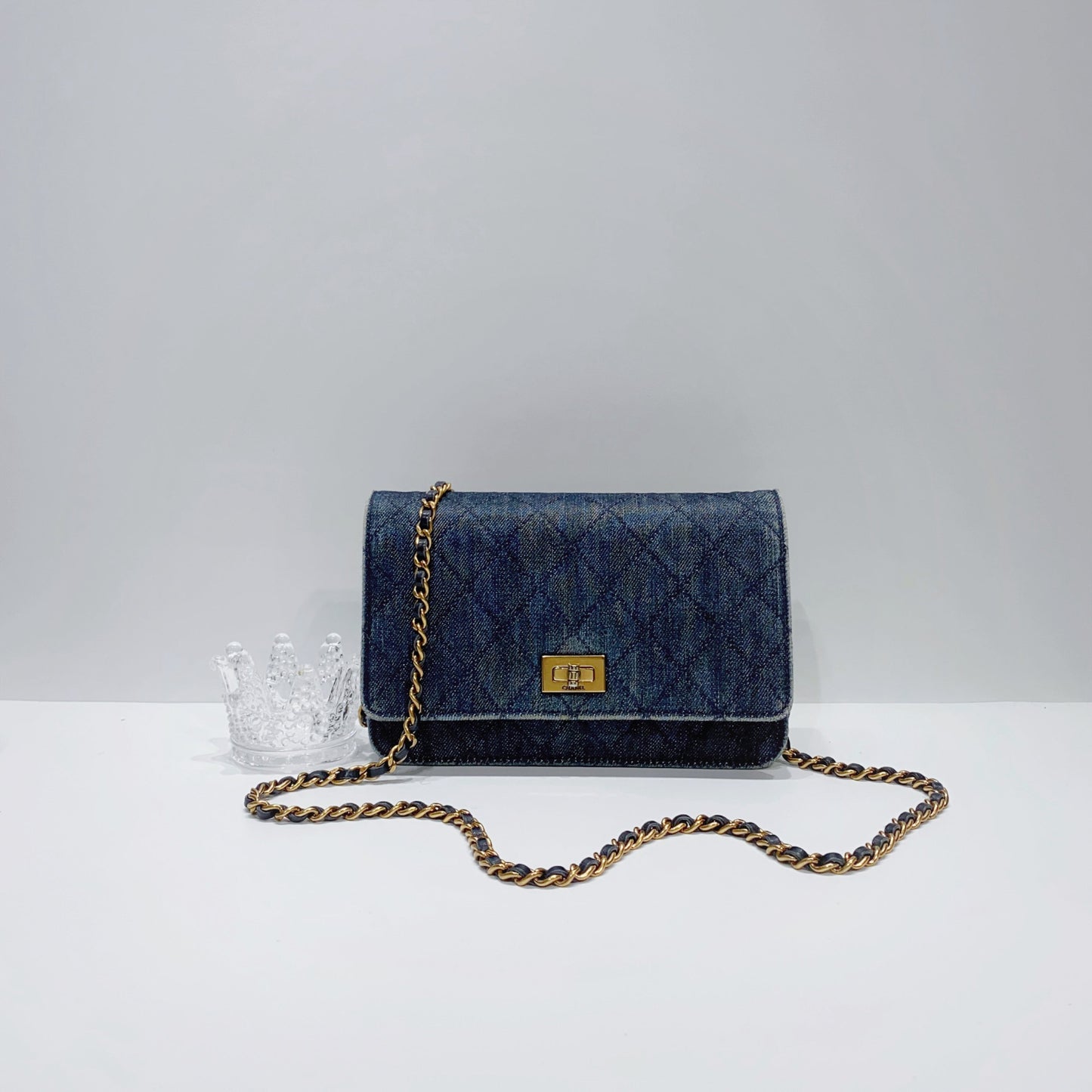 No.3909-Chanel Denim 2.55 Wallet On Chain