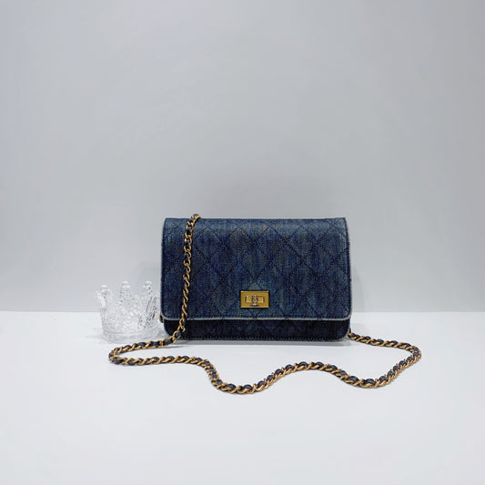 No.3909-Chanel Denim 2.55 Wallet On Chain