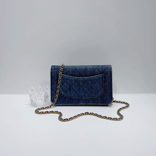 No.3909-Chanel Denim 2.55 Wallet On Chain
