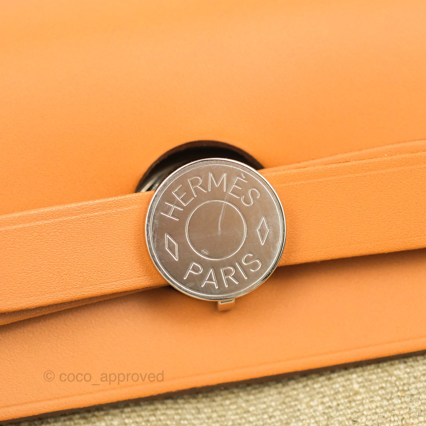 Hermès Herbag Retourne Zip 31 Toile de Camp Twin Vache Hunter Ficelle/Nature Palladium Hardware