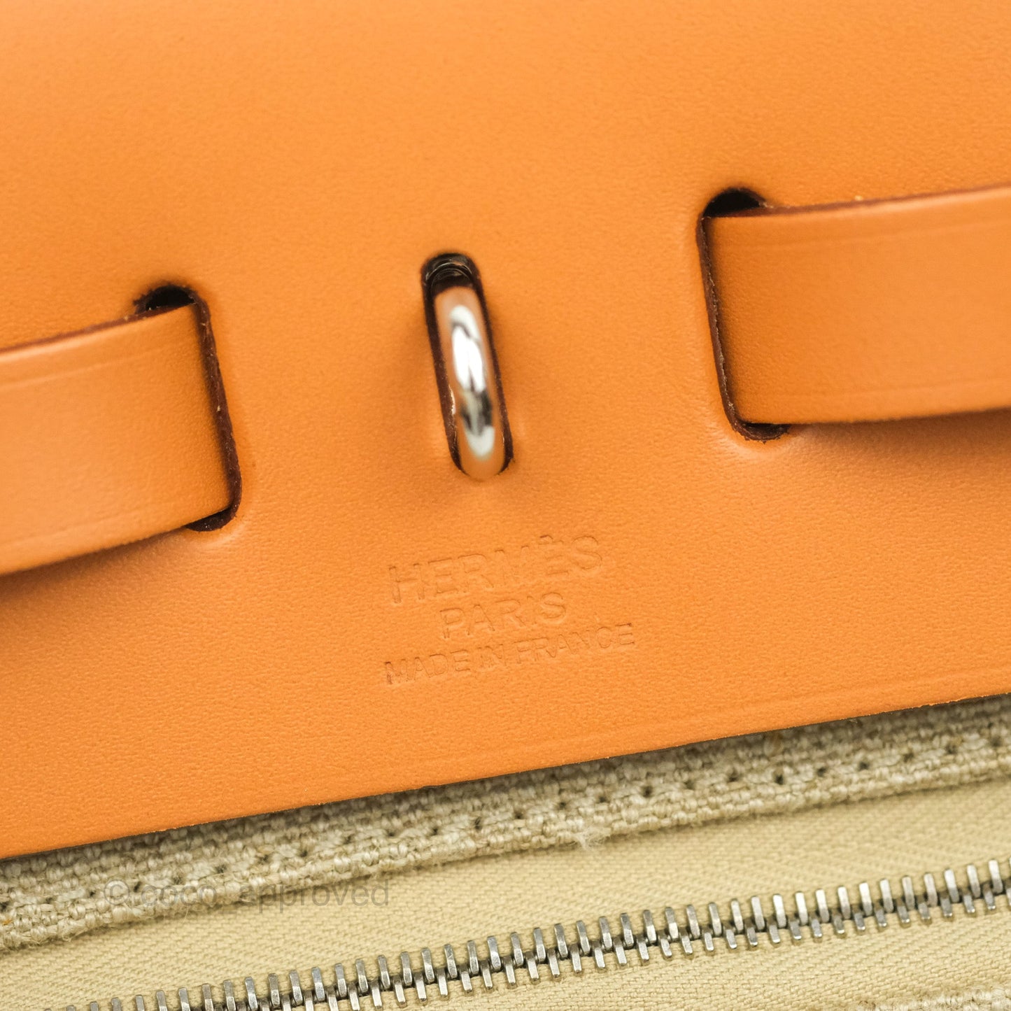 Hermès Herbag Retourne Zip 31 Toile de Camp Twin Vache Hunter Ficelle/Nature Palladium Hardware