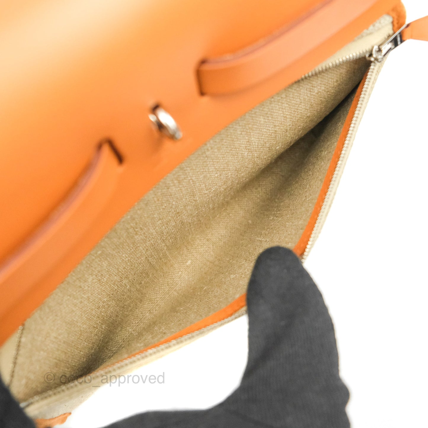 Hermès Herbag Retourne Zip 31 Toile de Camp Twin Vache Hunter Ficelle/Nature Palladium Hardware