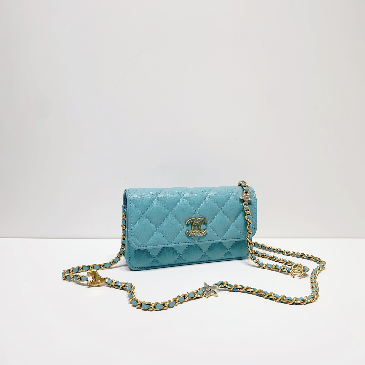 No.001646-1-Chanel Charming Phone Holder With Chain