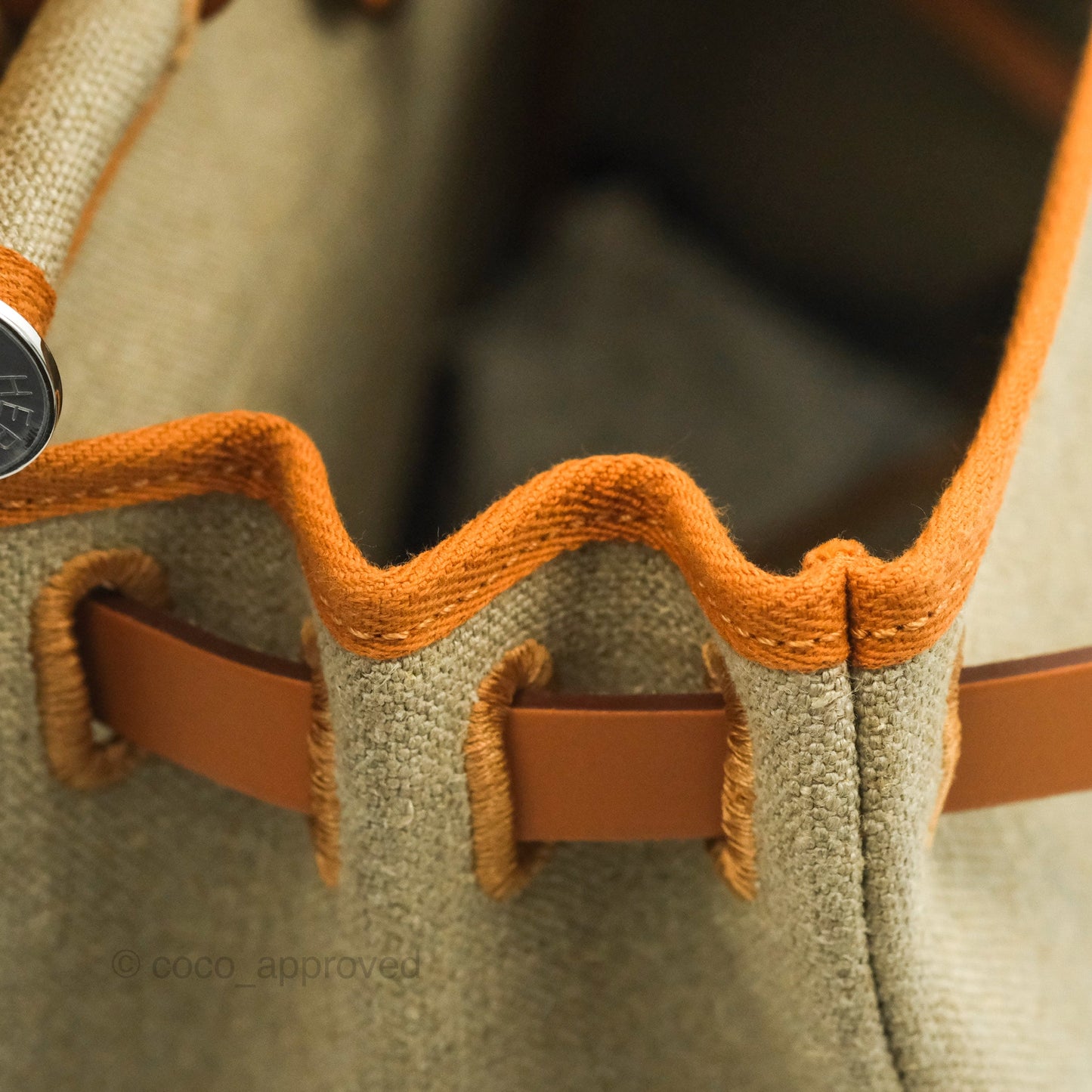 Hermès Herbag Retourne Zip 31 Toile de Camp Twin Vache Hunter Ficelle/Nature Palladium Hardware