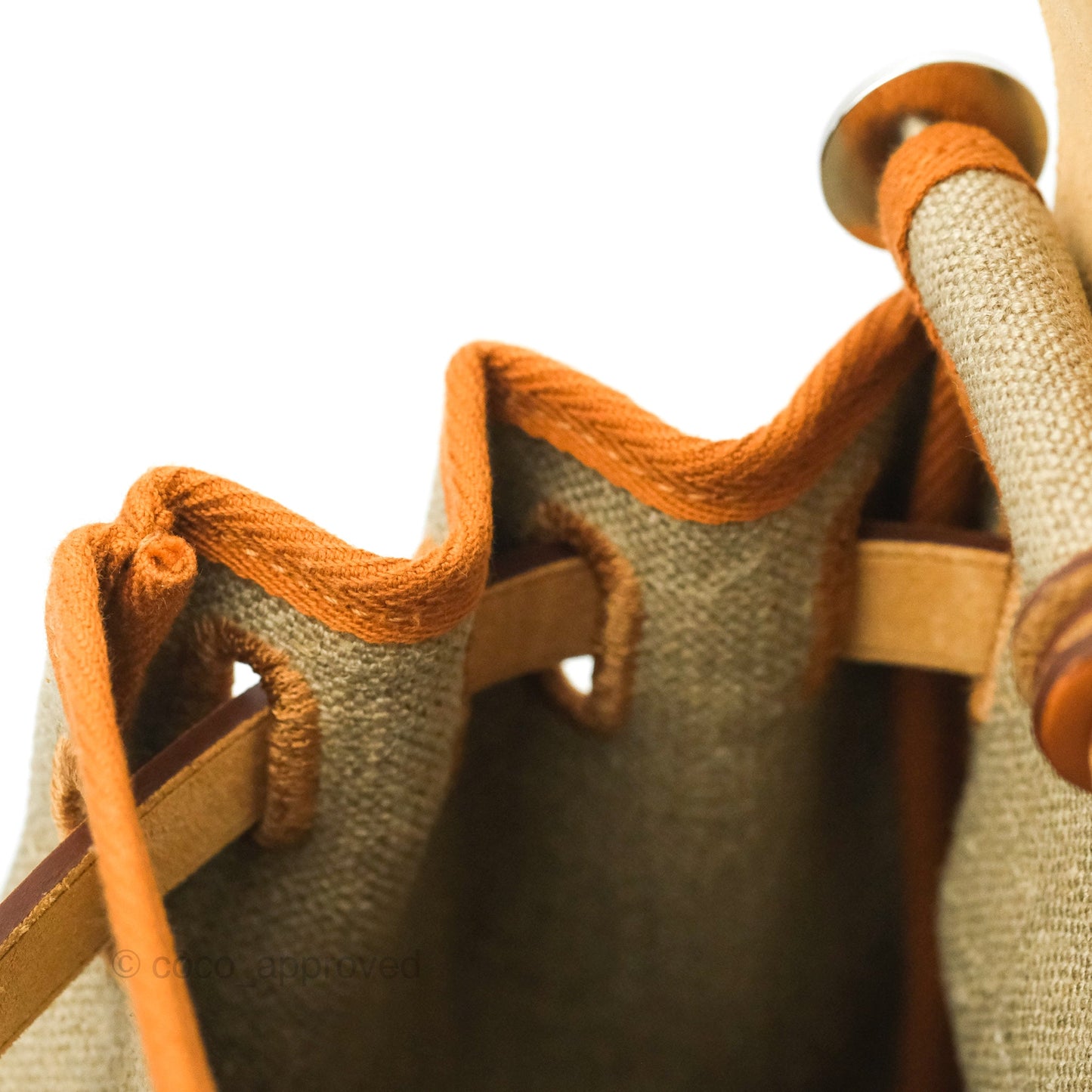 Hermès Herbag Retourne Zip 31 Toile de Camp Twin Vache Hunter Ficelle/Nature Palladium Hardware